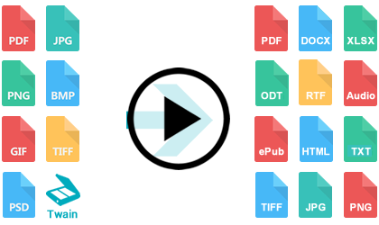 Convert image, PDF or scanned documents to editable text, PDF, ebook or audio files