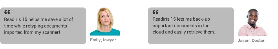 What poeple say about Readiris 15 for Mac